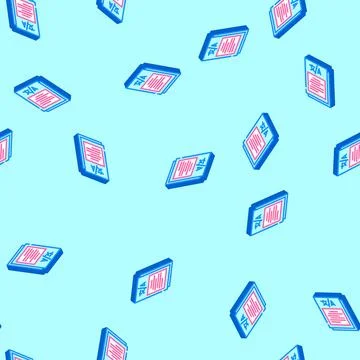 Content localization technical writer isometric icon seamless pattern 스톡 일러스트