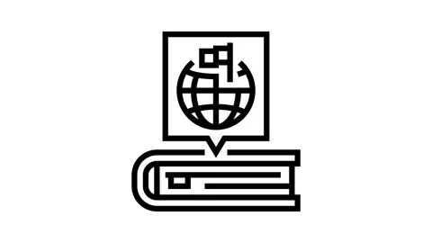 Content localization technical writer line icon animation Stock Footage 326131854