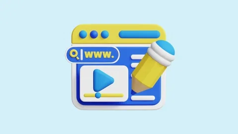 Content Management animated 3d icon. Stock Footage 289453578