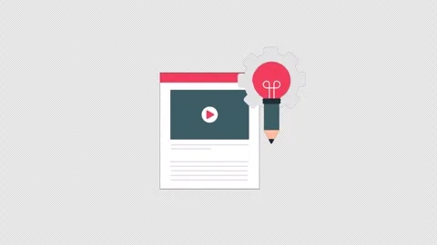 Content Management Concept Animation Video - Transparent Stock Footage 306498684