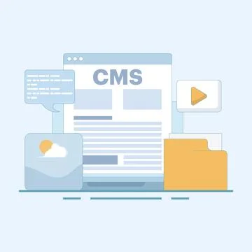 Content management concept vector illustration. website management software. Stock Illustration