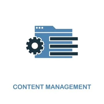 Content Management creative icon in two colors. Premium style design from web Stock Illustration