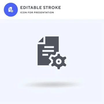 Content Management icon vector, filled flat sign, solid pictogram isolated on Illustrazione stock