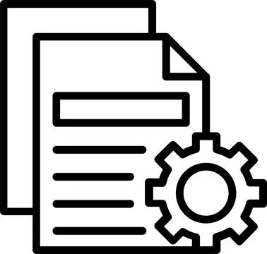 Content Management Line Icon Design Stock Illustration