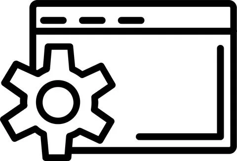 Content Management Line Icon Design Stock Illustration