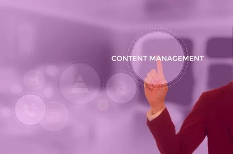 Content management system (CMS) concept Stock Photos