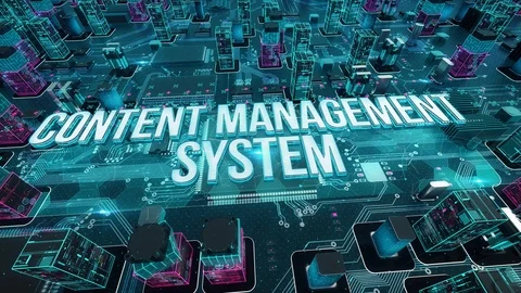Content management system with digital technology concept Video stock 103063589