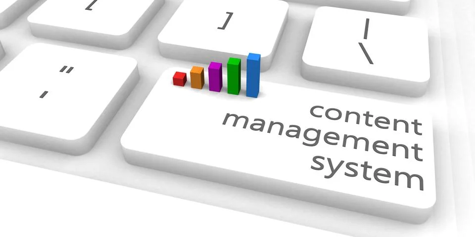 Content Management System Illustrazione stock