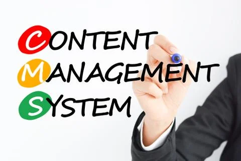 Content management system or CMS Stock-Fotos