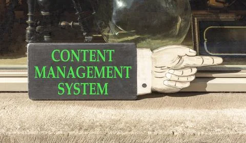 Content management system symbol. Concept words Content management system on  Stock Photos