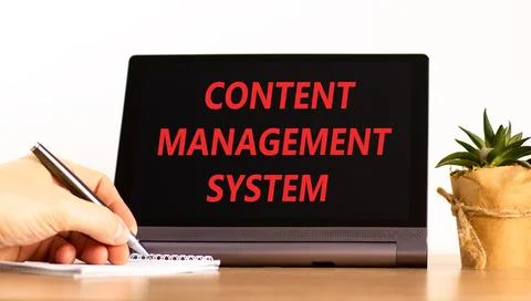 Content management system symbol. Concept words Content management system on  Stock Photos