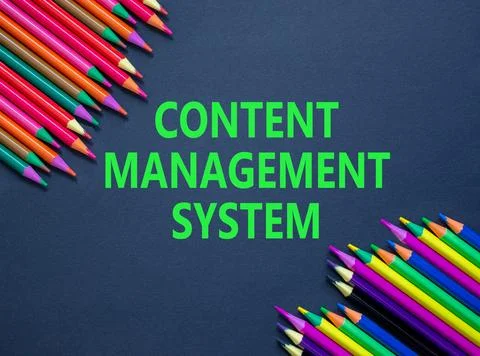 Content management system symbol. Concept words Content management system on  Stock Photos