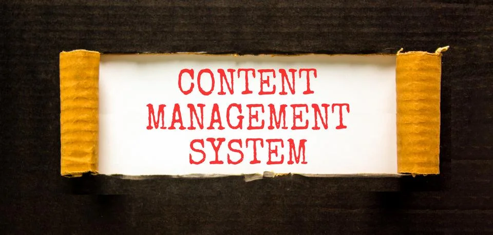 Content management system symbol. Concept words Content management system on  Stock Photos