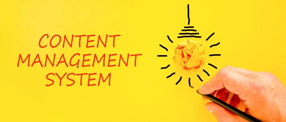Content management system symbol. Concept words Content management system on  Stock Photos