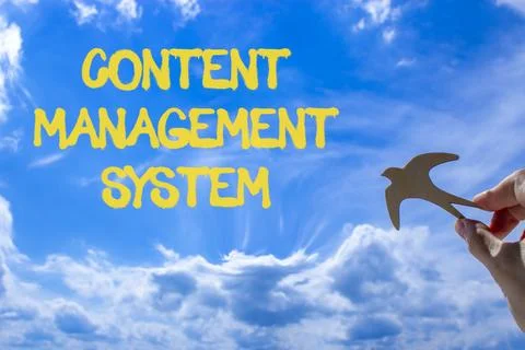 Content management system symbol. Concept words Content management system on  Stock Photos