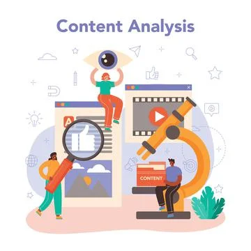 Content manager concept. Idea of digital strategy and content Stock Illustration
