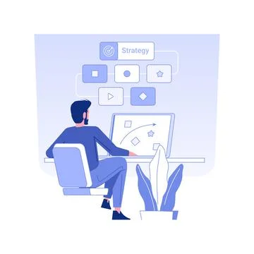 Content manager isolated concept vector illustration. Illustrazione stock