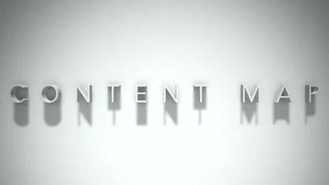 Content map 3D title animation with shadows on a white background Stock Footage 297668864