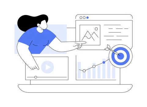 Content marketing abstract concept vector illustration. イラスト素材