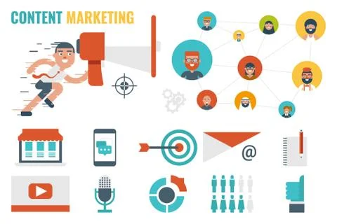 Content Marketing Concept Stock Illustration