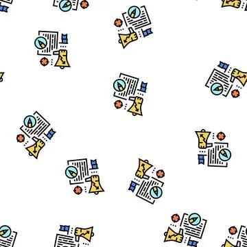 Content marketing copywriting vector seamless pattern Stock Illustration