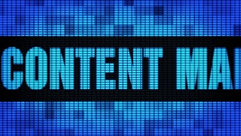 Content Marketing Front Text Scrolling LED Wall Pannel Display Sign Board Stock Footage 106832534