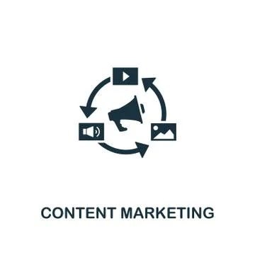 Content Marketing icon. Creative element design from content icons collection Stock Illustration