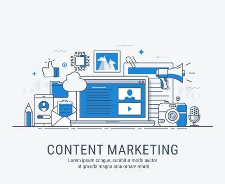 Content marketing Stock Illustration