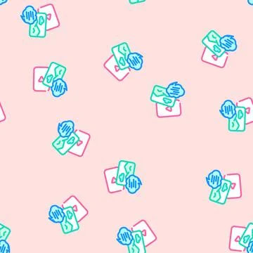 Content marketing seo vector seamless pattern Stock Illustration