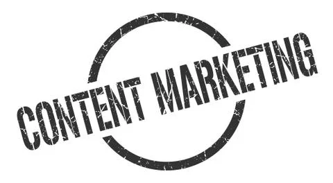 Content marketing stamp Stock Illustration