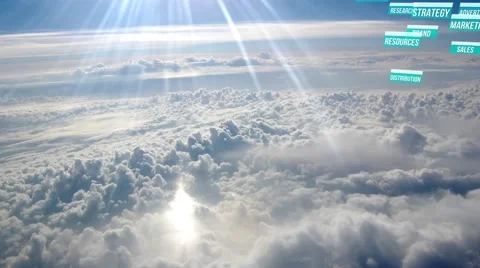 Content Marketing Strategy above the clouds Stock-Footage 63194650