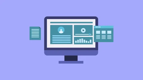 Content marketing strategy, content on ad network 2d Animation with Alpha Matte Stock Footage 335917309