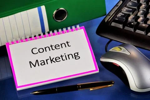 Content marketinga set of methods of dissemination of relevant useful informa Stock Photos