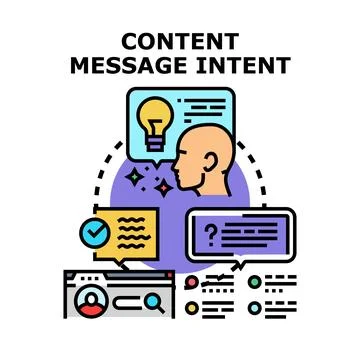 Content message intent and digital communication strategy Stock Illustration