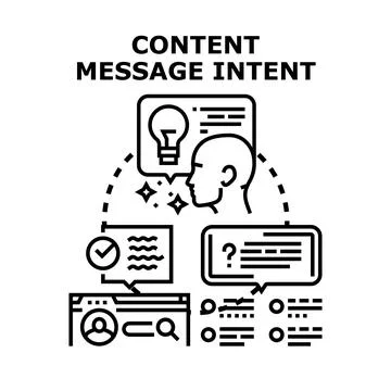Content message intent and digital communication strategy Stock Illustration