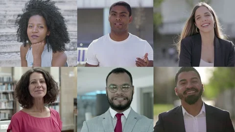 Content multiethnic people Stock Footage 120979757