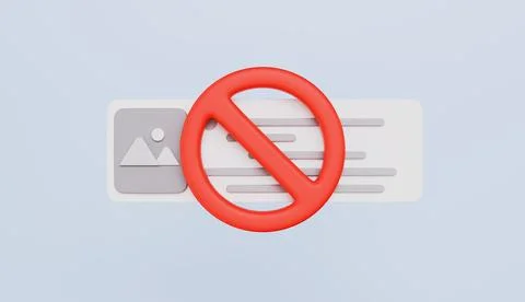Content not allowed icon, Not permitted content symbol, Unauthorized 스톡 일러스트