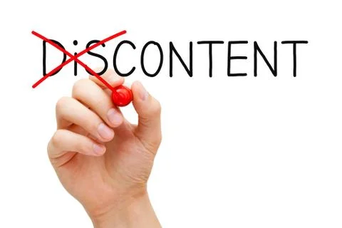 Content Not Discontent Concept 스톡 사진