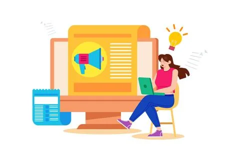 A content optimizer improves the quality of content for search engines and .. Illustrazione stock