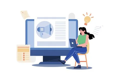 A Content Optimizer Improves Quality Of Content 스톡 일러스트