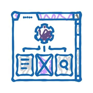 Content organization technical writer icon doodle illustration Illustrazione stock