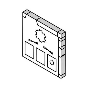 Content organization technical writer isometric icon vector illustration Stock Illustration