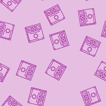 Content organization technical writer line seamless pattern Stock Illustration