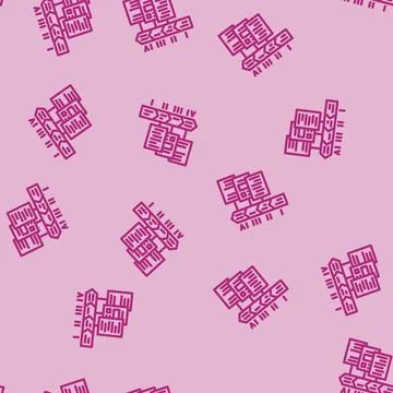 Content organization technical writer line vector seamless pattern Illustrazione stock