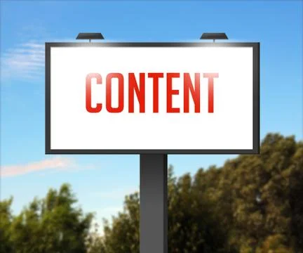 Content outdoor billboard Stock Illustration