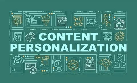 Content personalization word concepts banner Stock Illustration