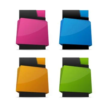 Content placeholder backgrounds set Stock Illustration