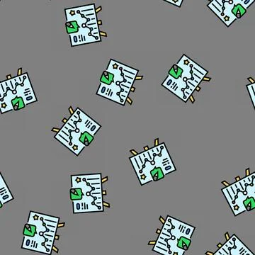 Content planning social media vector seamless pattern Stock Illustration