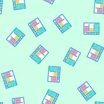 Content planning social media vector seamless pattern Illustrazione stock