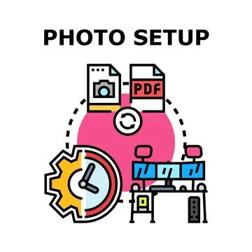 Content preparation and media project management process Stock Illustration